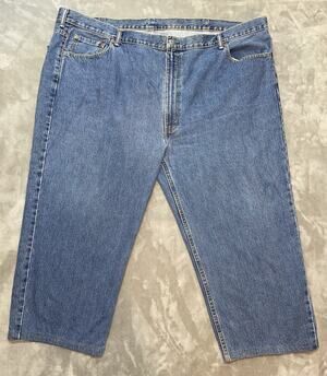Men's Levi's 550 54x30 (FIt: 53x24.5) Blue Denim Jeans Straight Leg Medium Wash